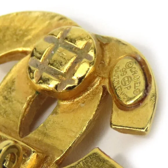 CHANEL Gold Logo Earrings - Picture 6 of 11